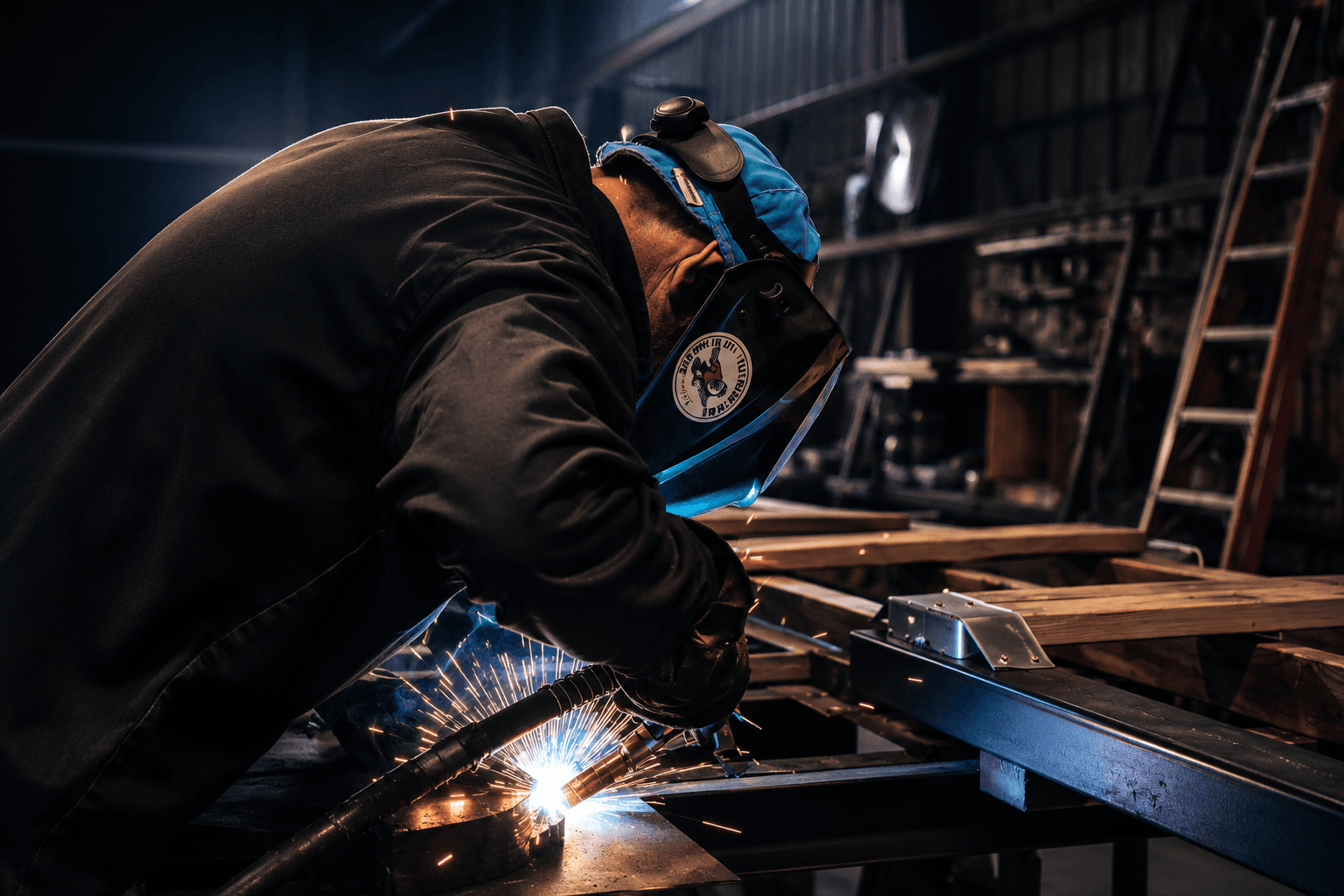 Fabrication in progress at Worldwide Trailers USA