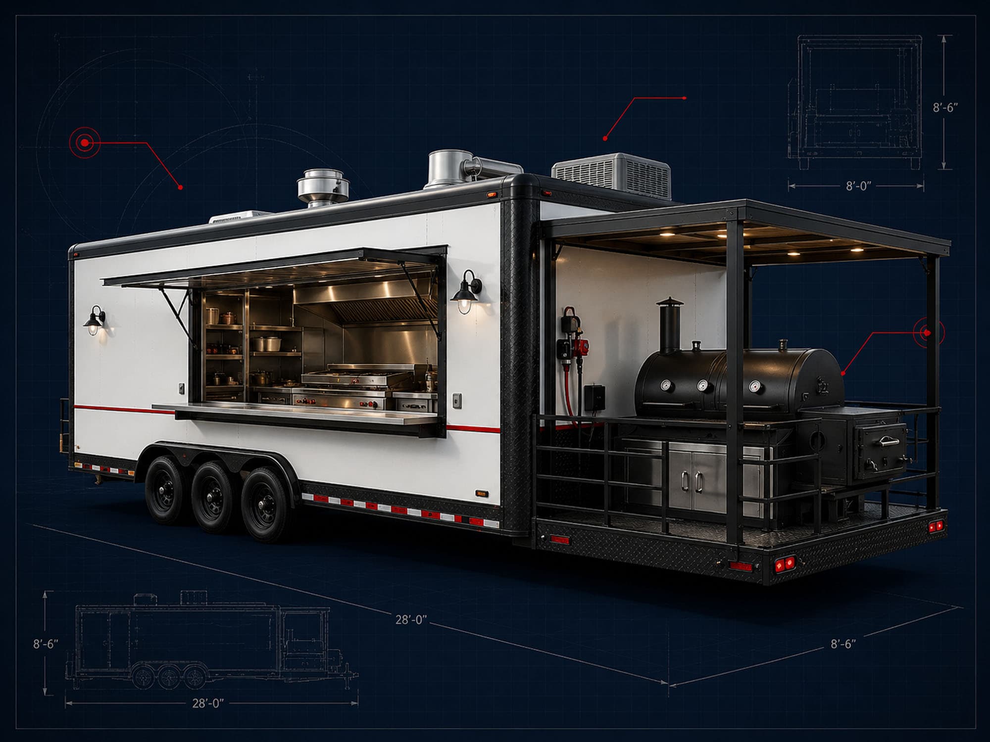 BBQ & Catering custom trailer design concept