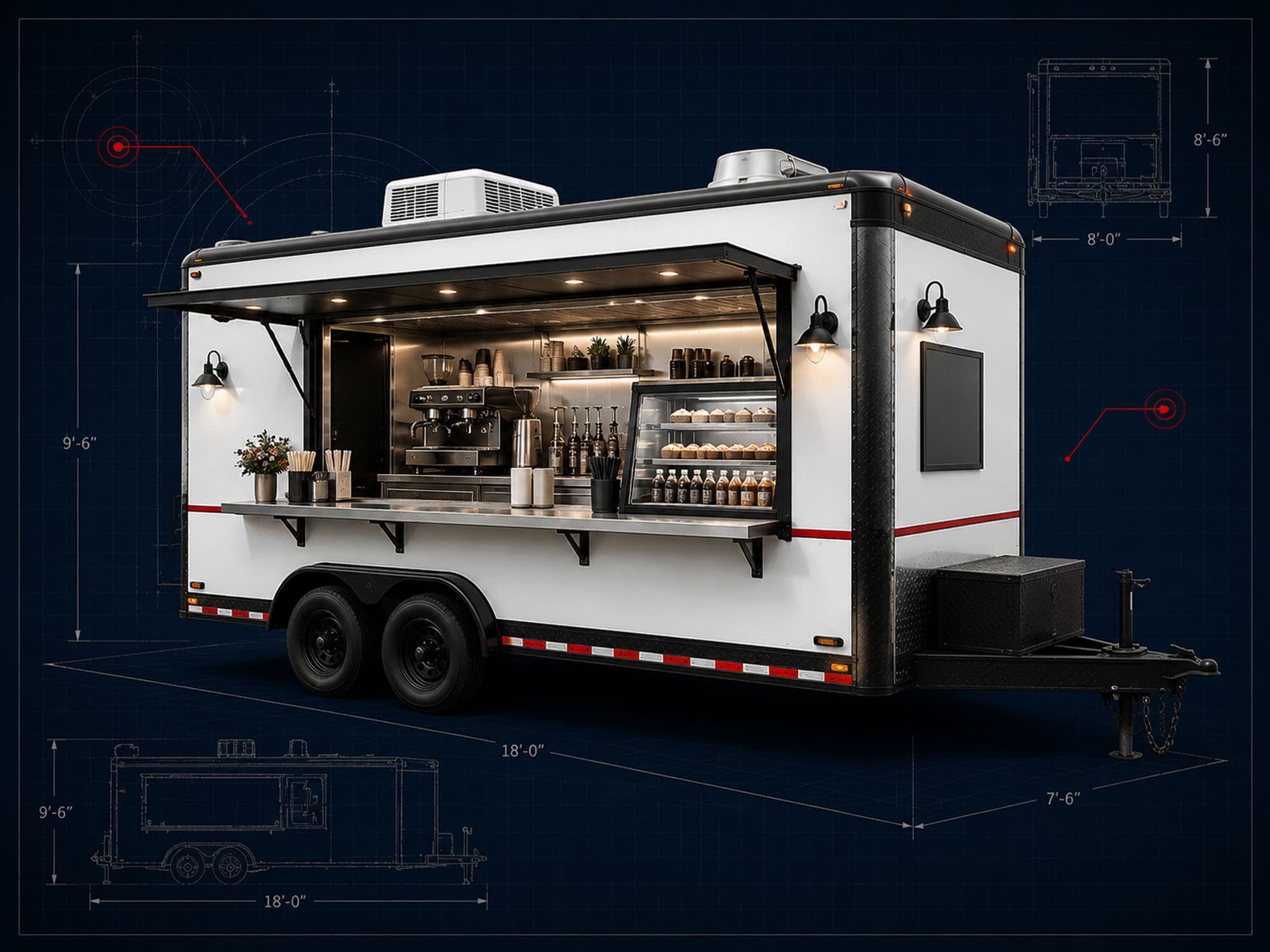 Beverage & Dessert custom trailer design concept